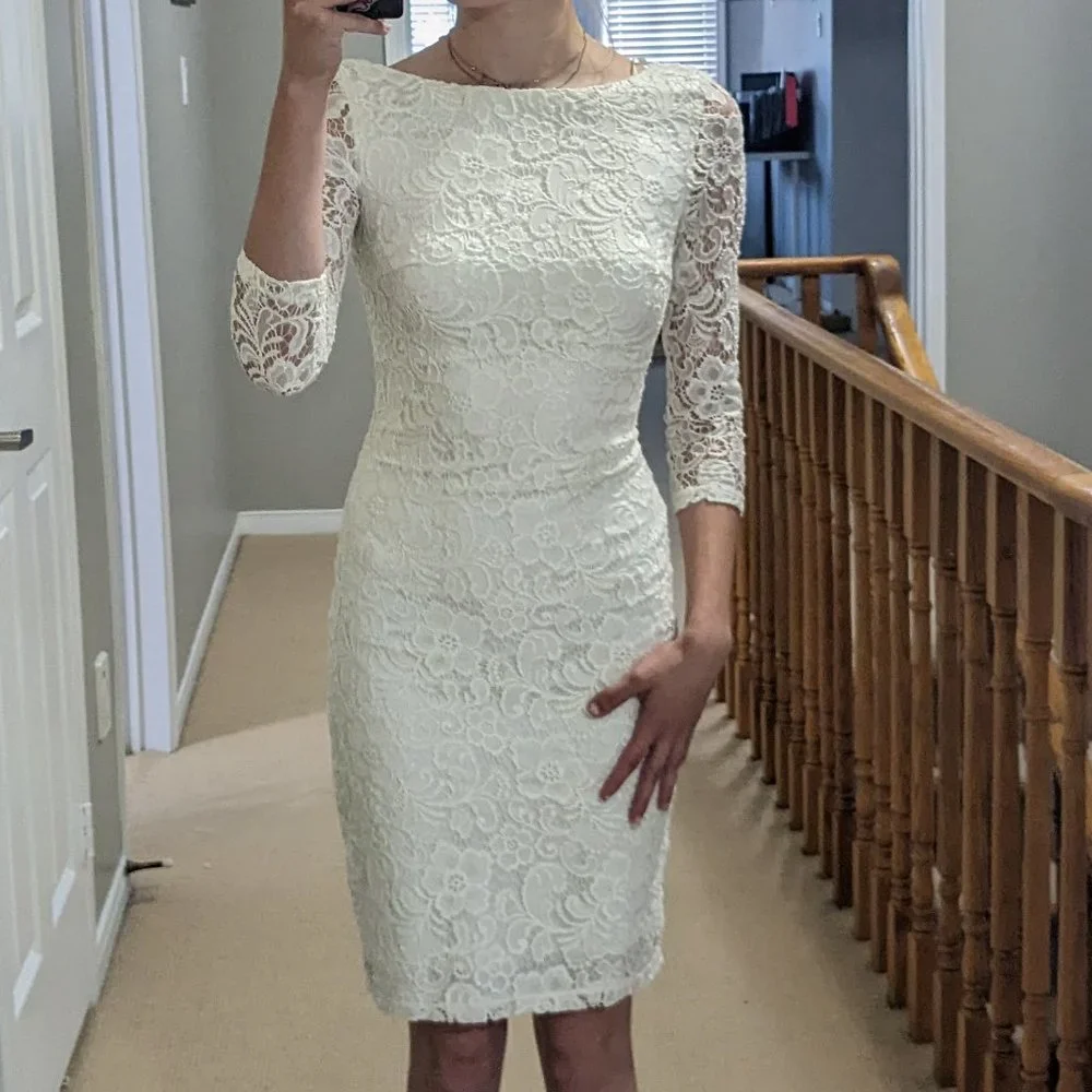 White Lace Dress - Picture 1 of 4